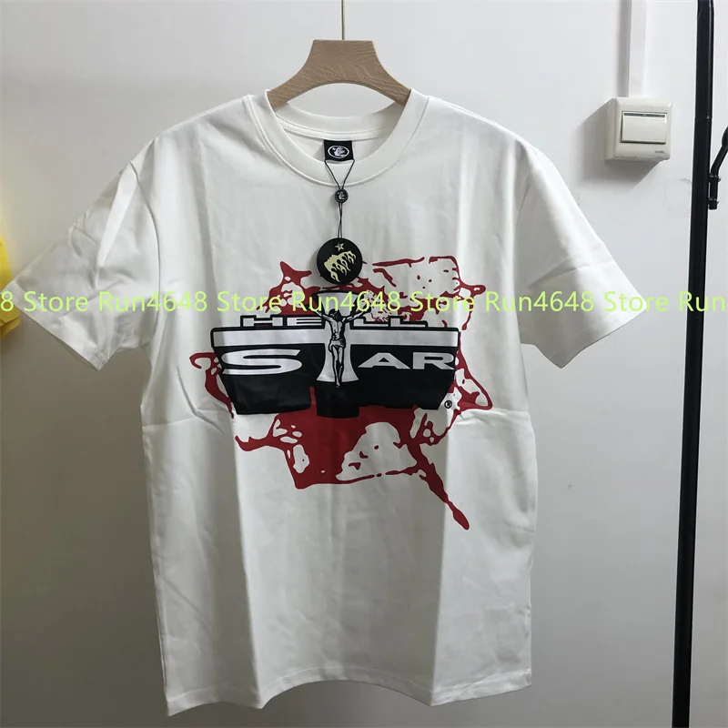 

Real Picture High-quality Summer Style Cotton Hellstar T-shirt Short Sleeved Top