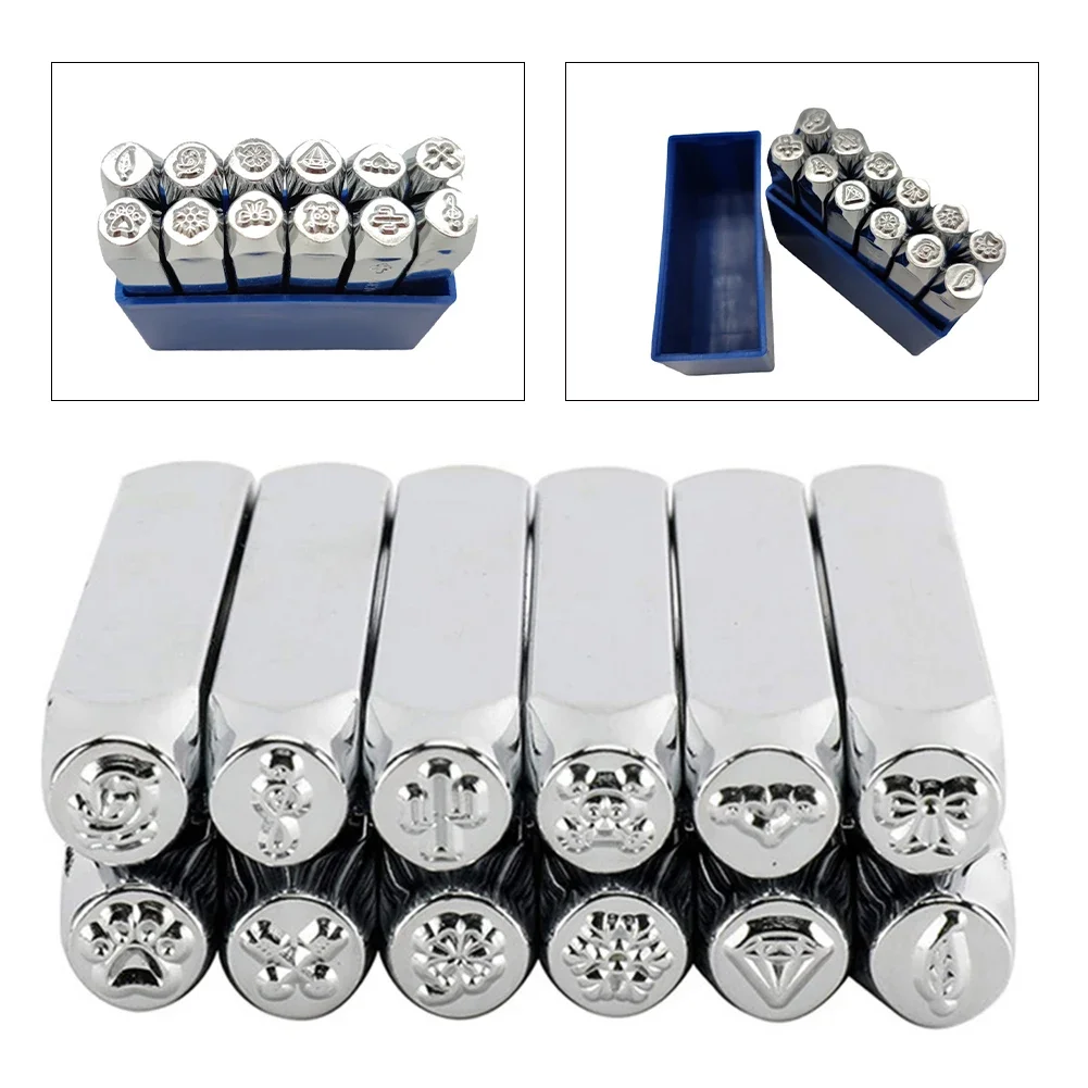 Metal Stamping Metal Punch DIY Leather Jewelry Stamping Pattern Embossed Steel Punch Jewelry Graphic Tool