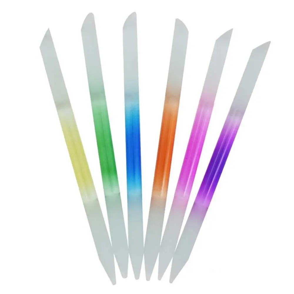 Tools Gradient color Nail Polishing Nail Art Tools Double Sided Nail File Cuticle Remover Glass Cuticle Pusher Pedicure Tool