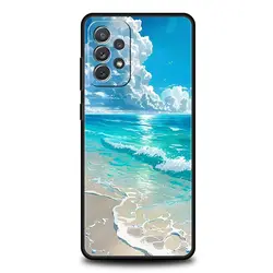 Ocean Dolphin Design Phone Case - Artistic Blue Sea Background Cover - Galaxy A21s (A1)