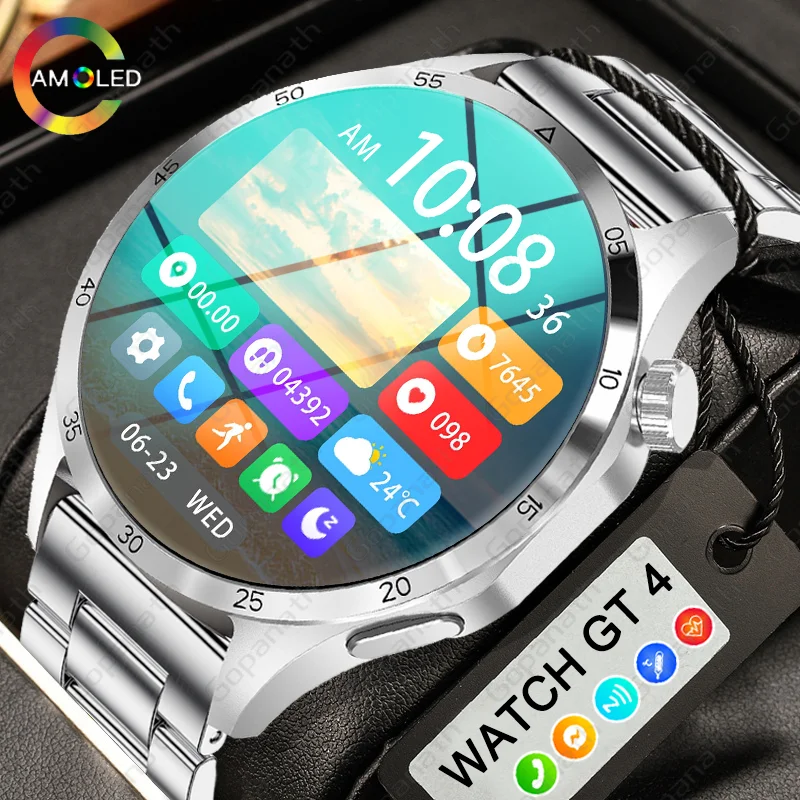 

2023 New Smart Watches Men GT4 Pro 360*360 HD Full Screen Touch Bluetooth Call IP68 Waterproof NFC SmartWatch For Huawei Xiaomi
