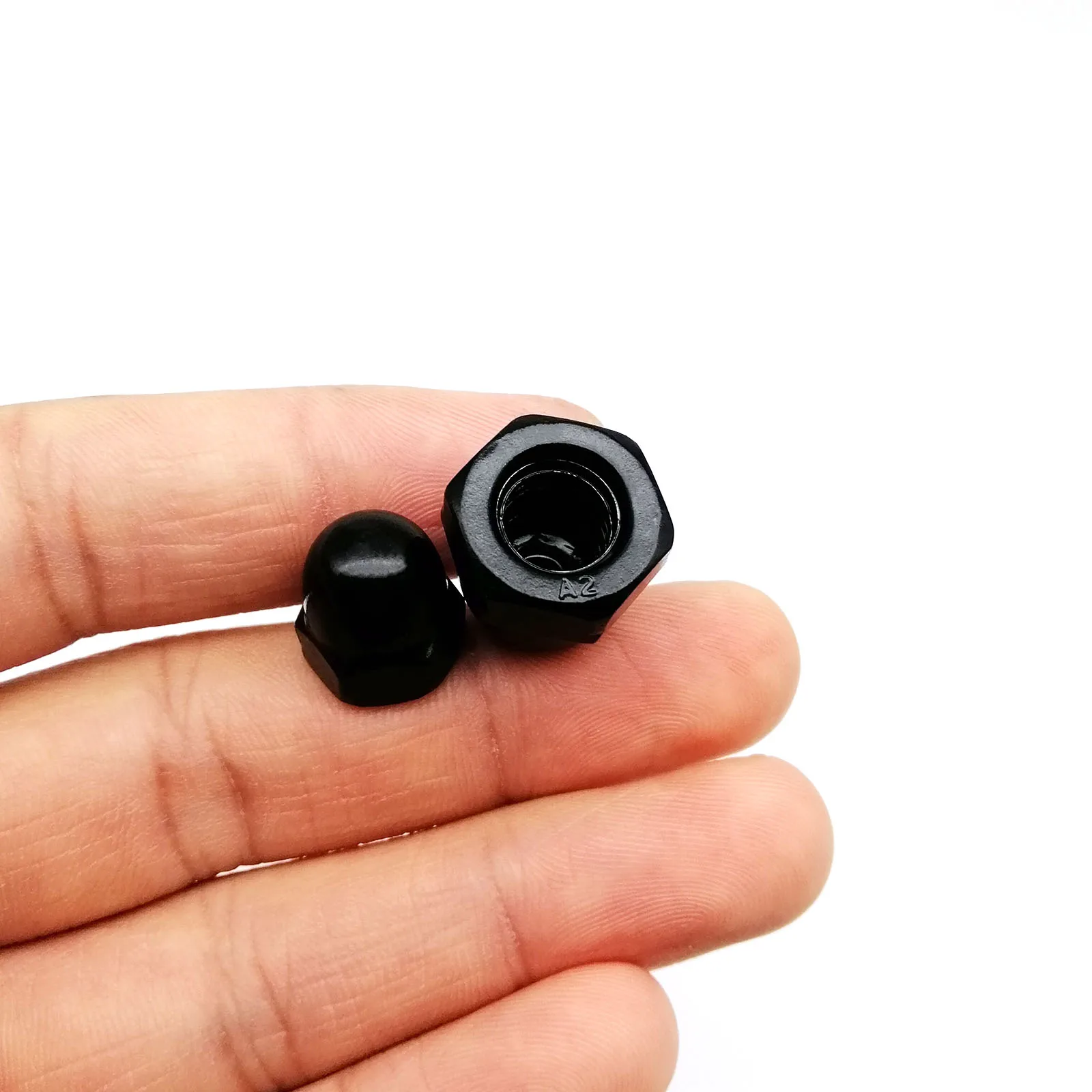 DIN1587 M3 M4 M5 M6 M8 M10 M12 Black 304 A2-70 Stainless Steel Hexagon Acorn Cap Nut Decorative Cover Semi Dome Nut
