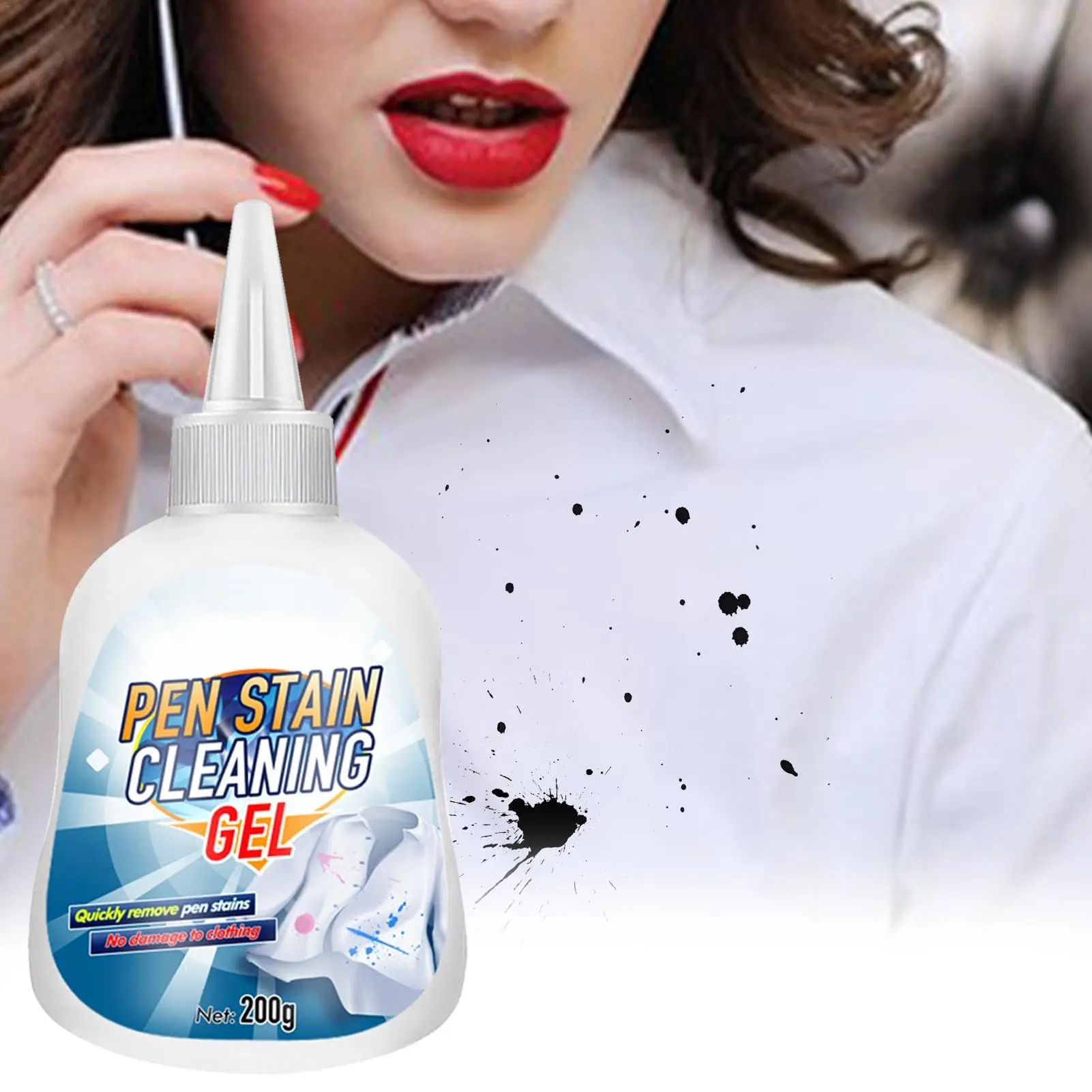 Stain Remover for Clothes - Efficient Cleaning of Stain Remover for Pen Ink Permanent Ink Remover Gentle Paint Remover