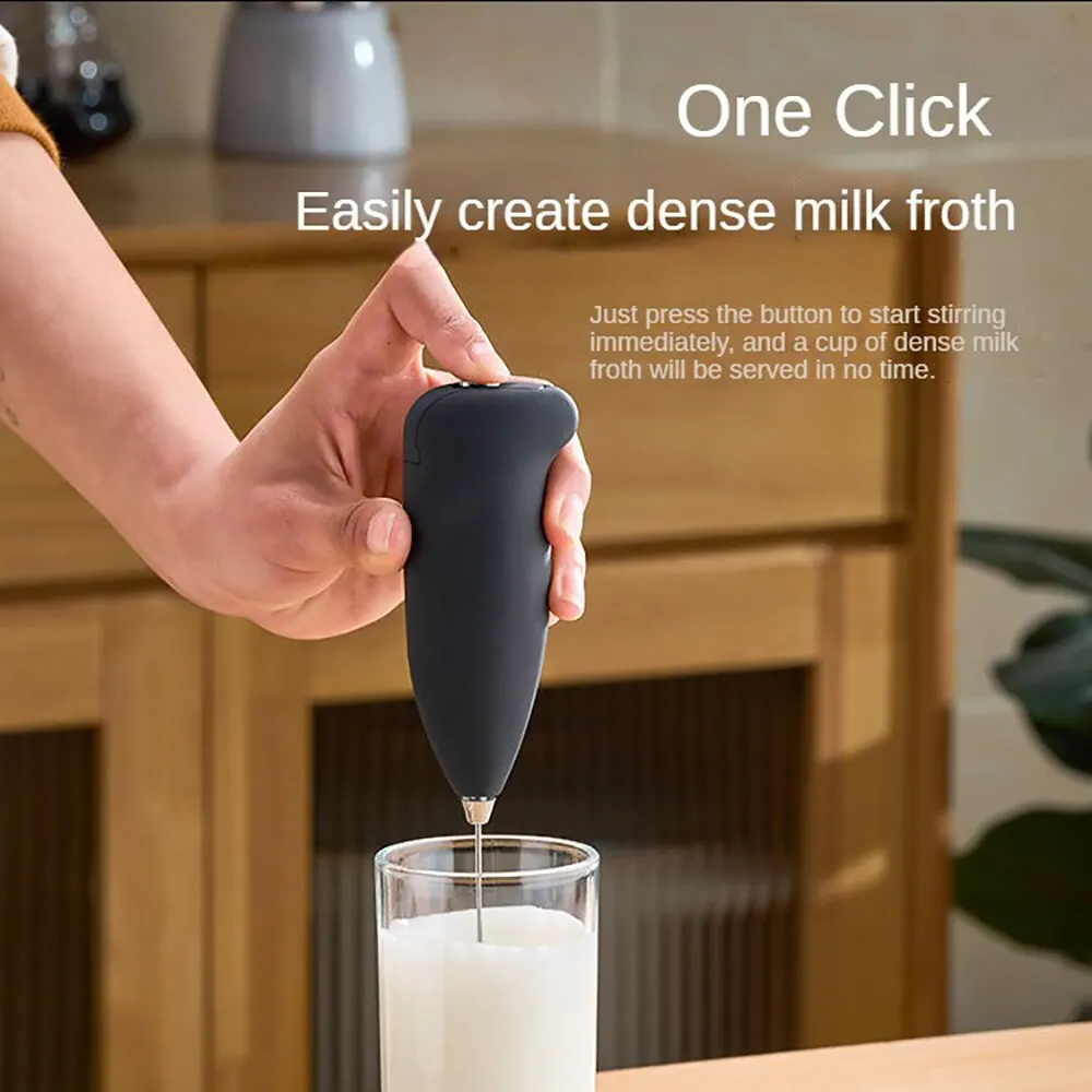 Milk Frother Electric Milk Frother Handheld Mixer Coffee Foamer Egg Beater Cappuccino Stirrer Mini Portable Blenders Home Kitchen Whisk Tool