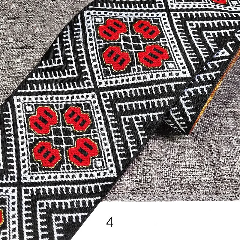 Ribbon Decoration Webbing Craft Supplies Ribbon Supplies Cotton Webbing Tapes Lace Trim Ribbon Fabric Craft Supplies 1M Embroidery Ethnic Jacquard Webbing Woven Tape Lace Ribbon Trim Width 10cm Tribal Boho DIY Garment Bag Accessories