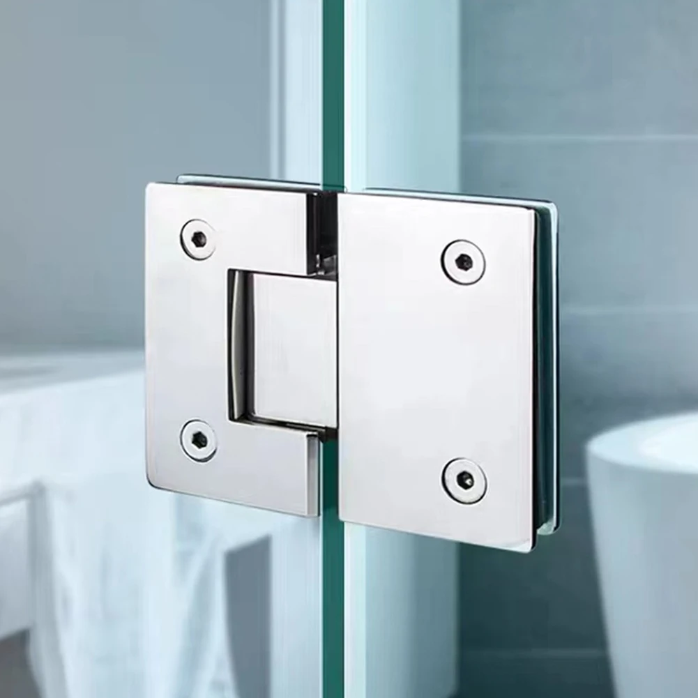 180 Degrees Door Cabinet Clip 304 Stainless Steel Heavy Duty Glass Bracket Clamp Shower Door Hinge for 8-12mm Glass Thickness stainless steel hinges door hinges shower room glass clamp