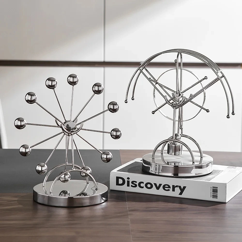 

Modern Home Decor Newton Cradle Office Desk Accessories Rotation Perpetual Motion Machine Newton Pendulum Motion Ornament Gift