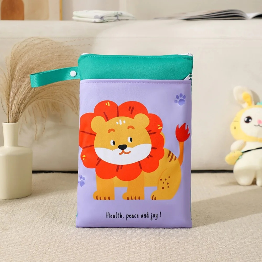 대용량 재사용 가능한 습식 건식 가방 휴대용 방수  침대 걸이형 수납 가방 다기능 엄마용품 정리함