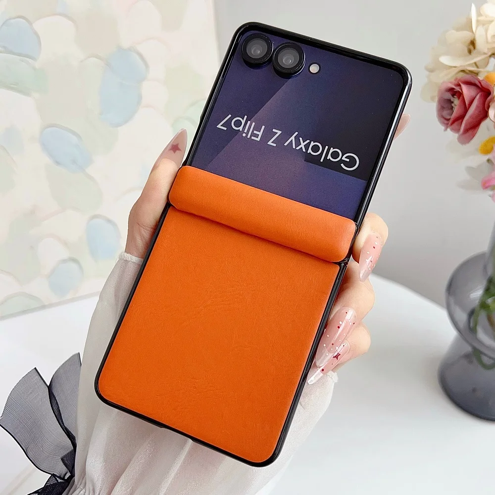 Solid Color PU Leather Magnetic Hinge Protective Phone Case - Anti-Fall Shockproof Cover