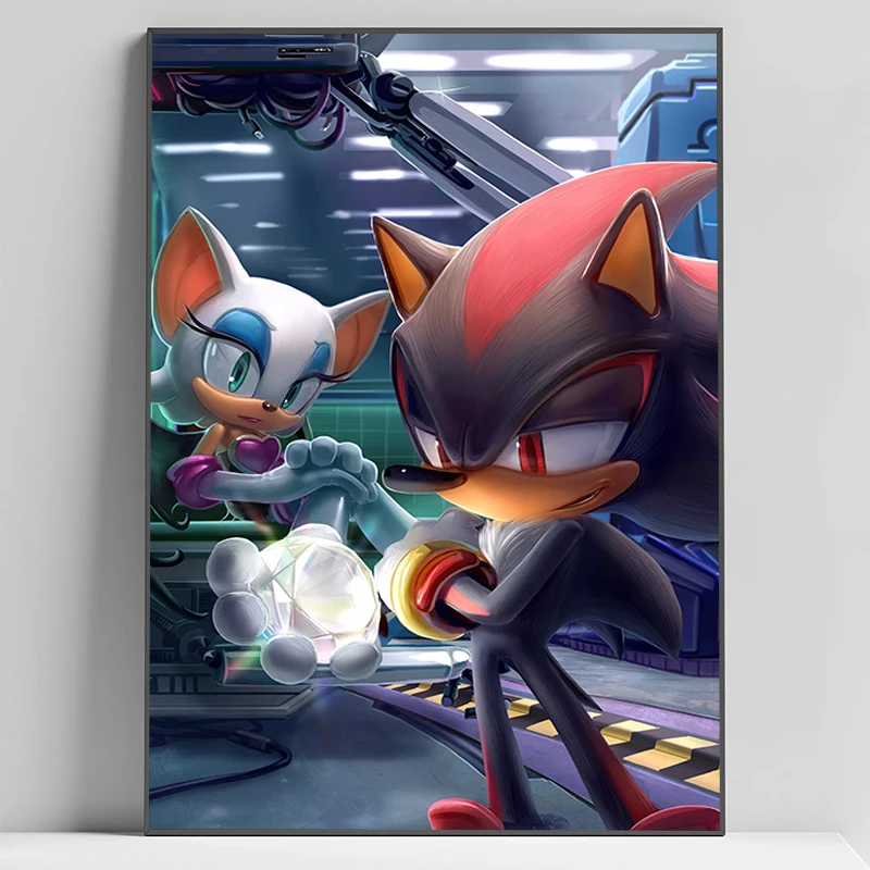 thumbnail image 1 of Póster de S-Sonic the H-Hedgehog, pinturas grandes, decoración moderna para sala de estar, decoración del hogar con envío gratuito, carteles para arte de pared, 1 of 5