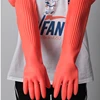 1Pair Lengthen Dishwashing Cleaning Silicone Gloves Rubber Dish Washing Glove Scrubber  for Household Kitchen Clean Tool 3