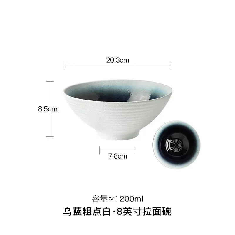 Japanese Ceramic 8inch Ramen Single Noodle Household Salad Bowl large Creative Special Restaurant Tableware ramen bowl ceramic noodle bowl