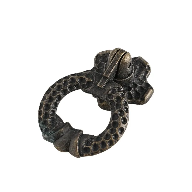 Furniture Handles Vintage Alloy Drawer Single Hole Handles Chinese Style