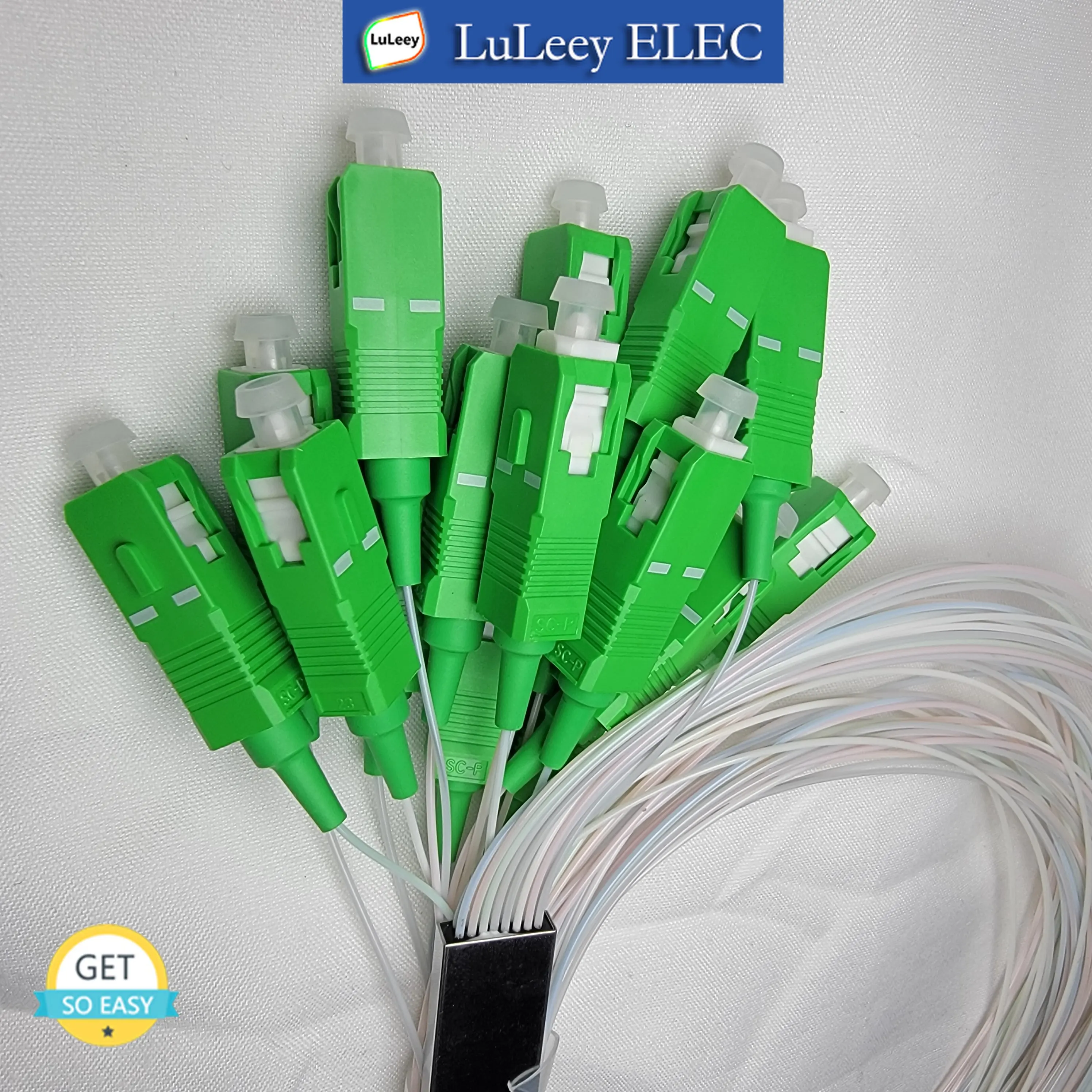 10 Pcs/Lot FTTH Fiber Optical Splitter 1X8 1X16 PLC Fiber Splitter SC/APC SM 0.9mm G657A1 PVC 1m free shipping