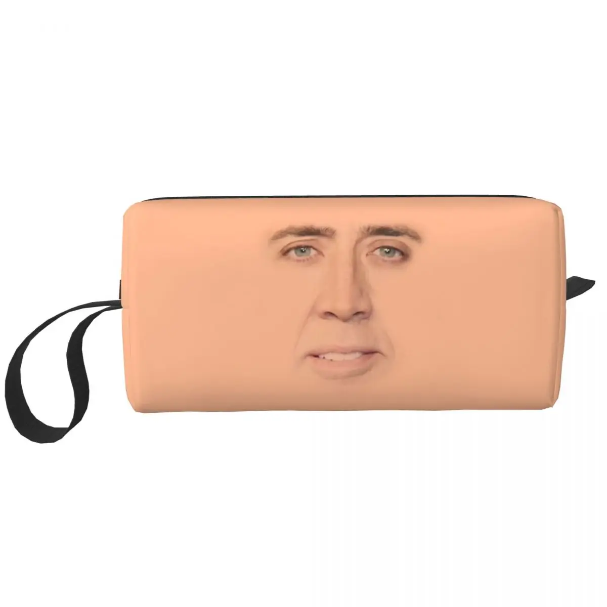 

Funny Nicolas Cage Face Meme Large Makeup Bag Beauty Pouch Travel Cosmetic Bags Portable Toiletry Bag for Women