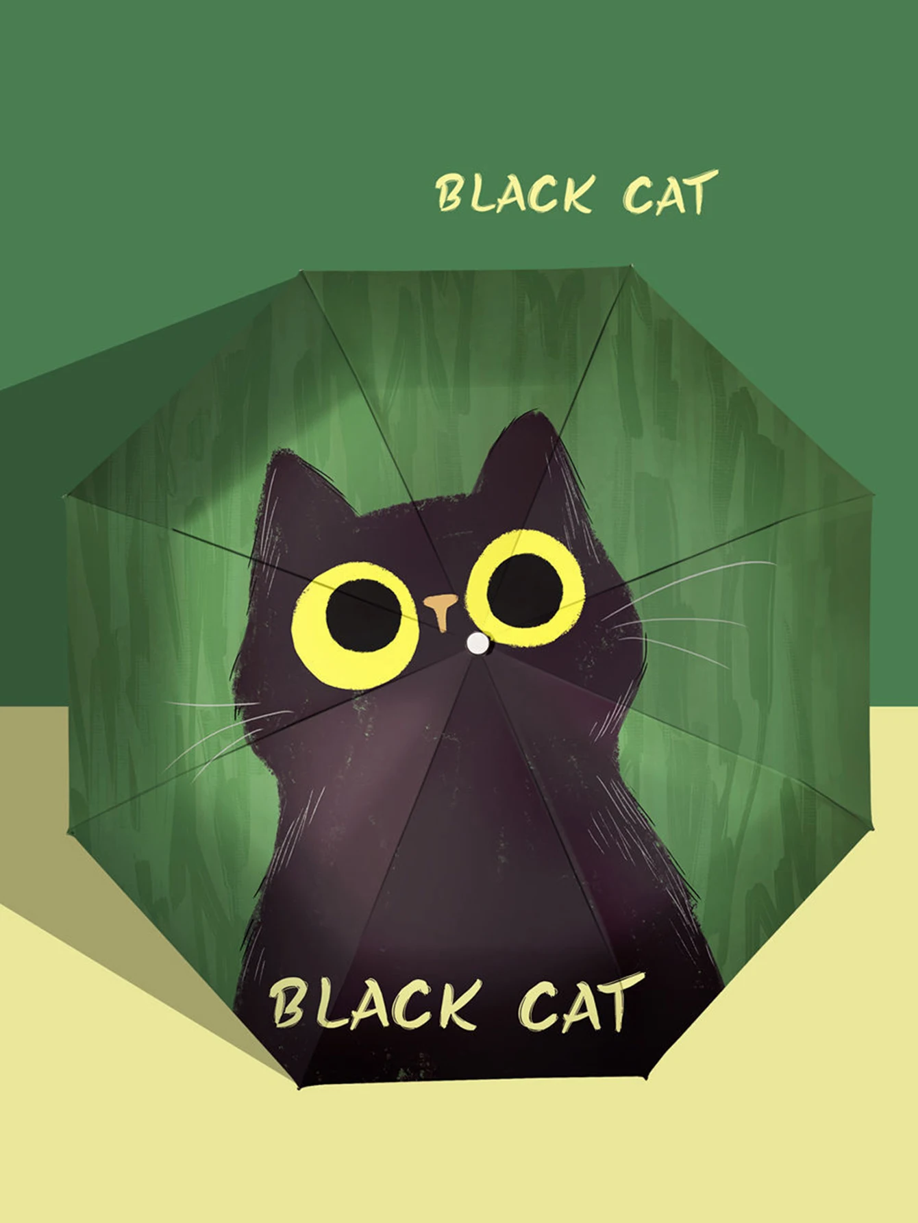 Paraguas Burbuja Transparente Largo 85 Cm - Apertura Automática, Estampado Gatos, 8 Varillas Metal