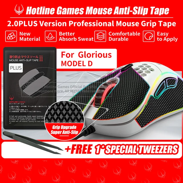 2 Pcs Hotline Games 2.0 Plus Mouse Anti-Slip Grip Tape DIY Version for  Mouse,Grip Upgrade,Moisture Wicking,Pre Cut,Easy to Apply - AliExpress