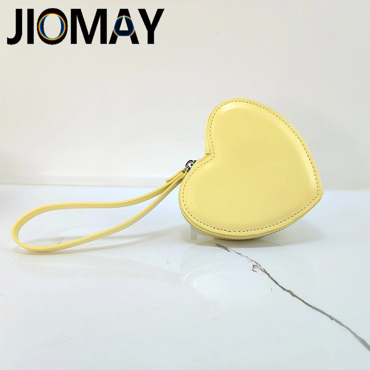 

JIOMAY Fashionable Purse Portable Party Purse for Women Cute Heart Bag luxury Brand Designer Bag Solid Color Hand Bags for Women