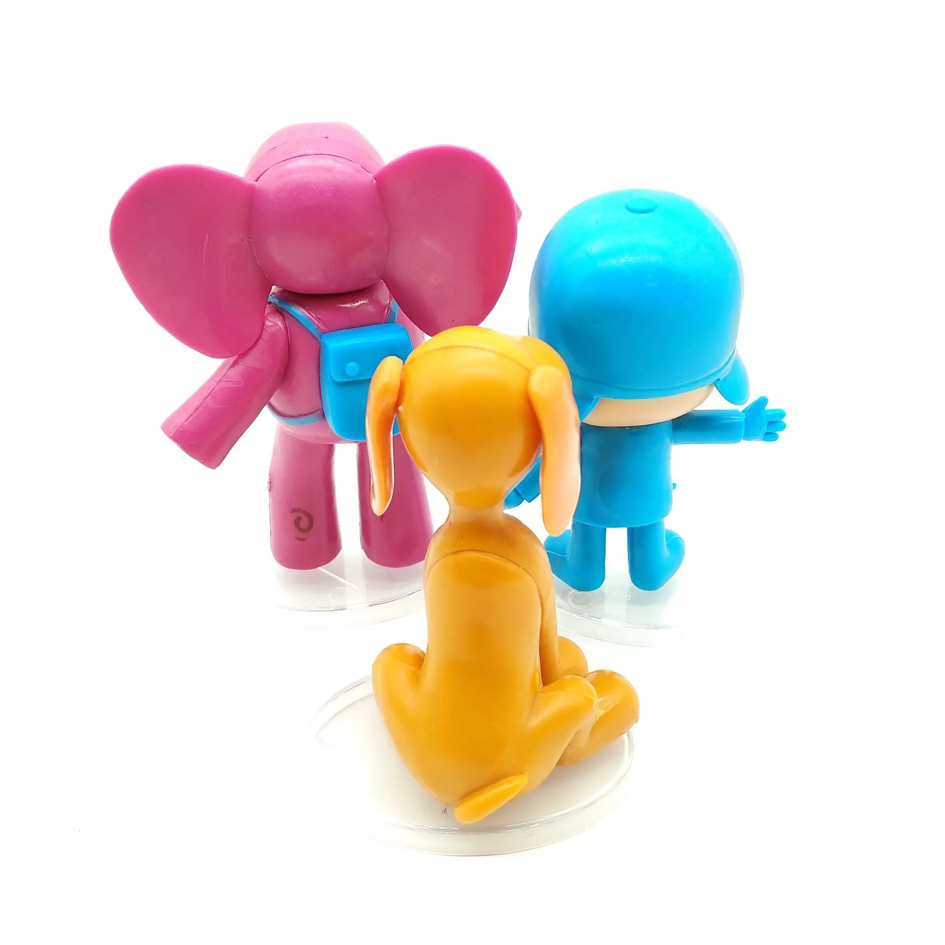 Novo pocoyo boneca ornamento dos desenhos animados elly pato loula criativo  pvc modelo figura brinquedos bonito bolo de aniversário decoração menino  menina presente quente - AliExpress