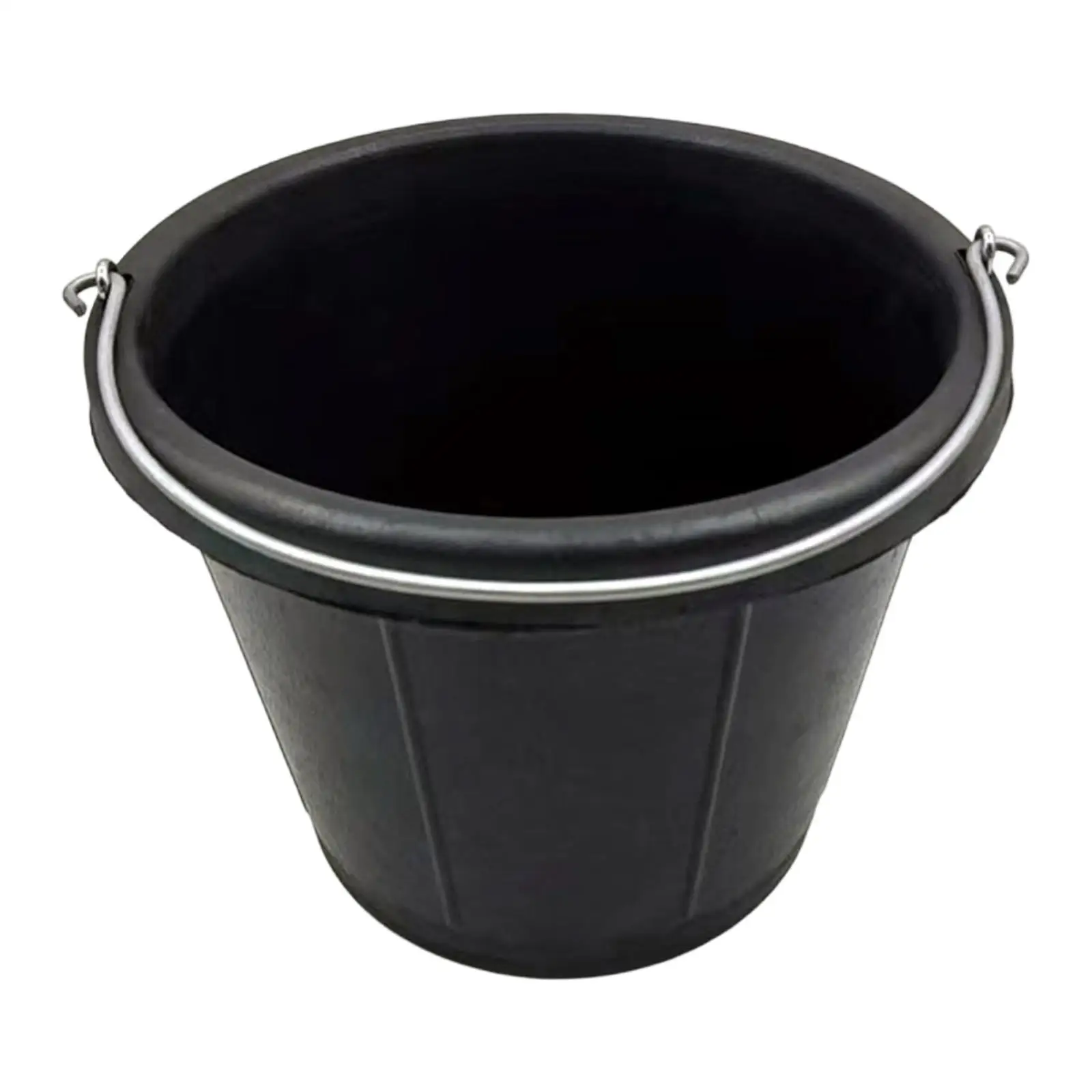 Rubber Feed Bucket with Handle Durable Feeder Container for Horses Livestock Goats Farm Feeding Outdoor