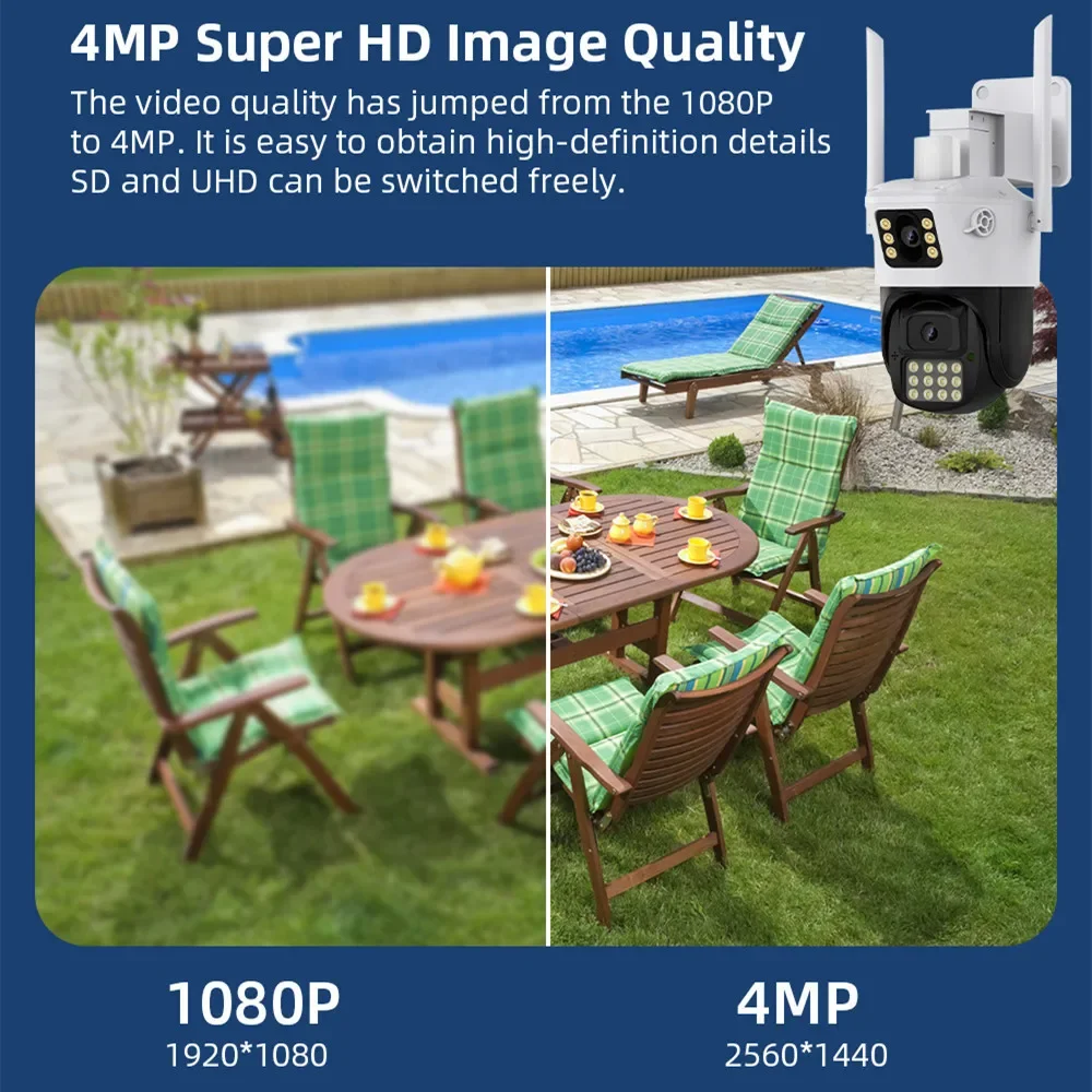 ߿ PTZ  ũ ī޶, AI ΰ ڵ   ,  , 4MP HD  IP ī޶, 1080P  