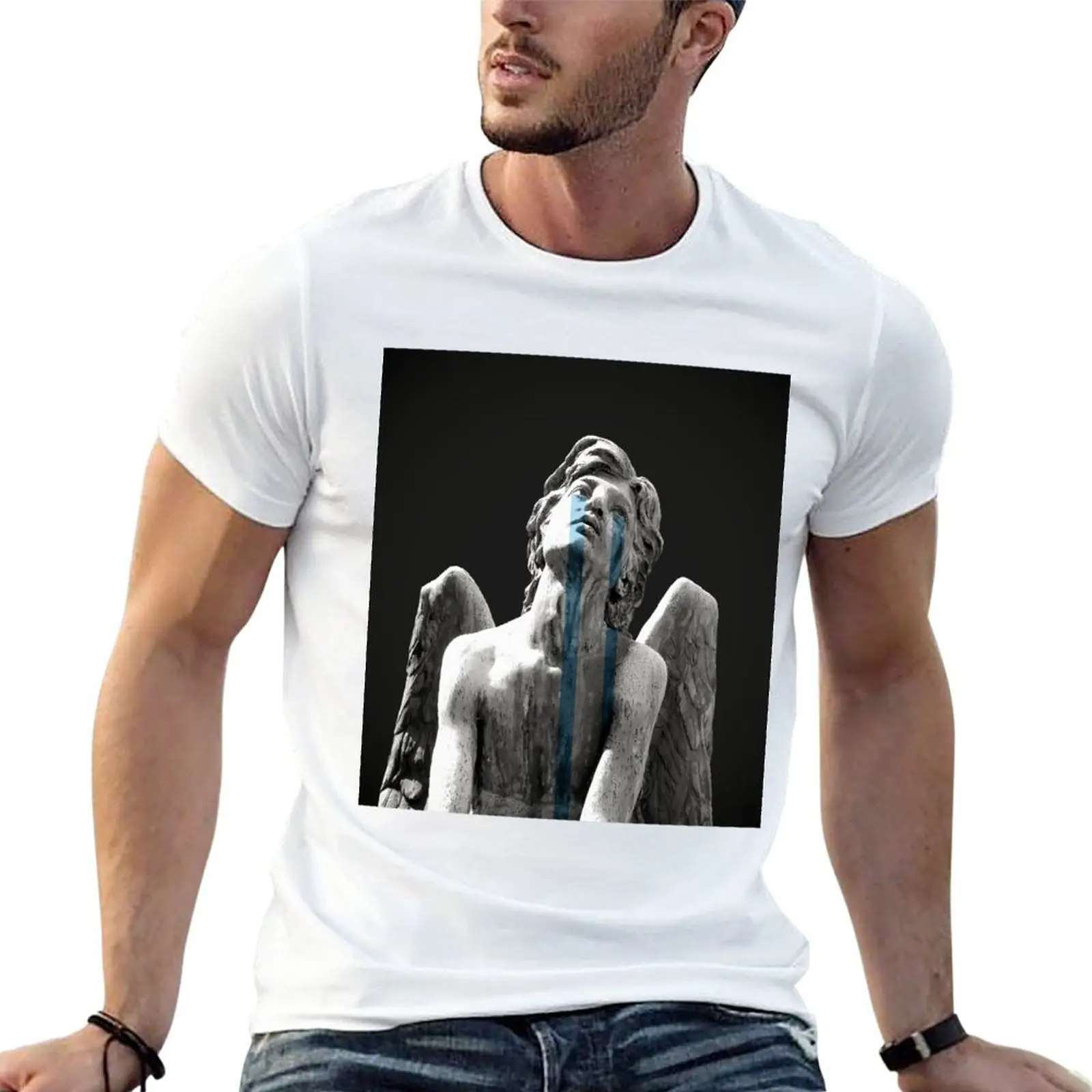 

Crying Angel T-Shirt Aesthetic clothing tees black t-shirts for men