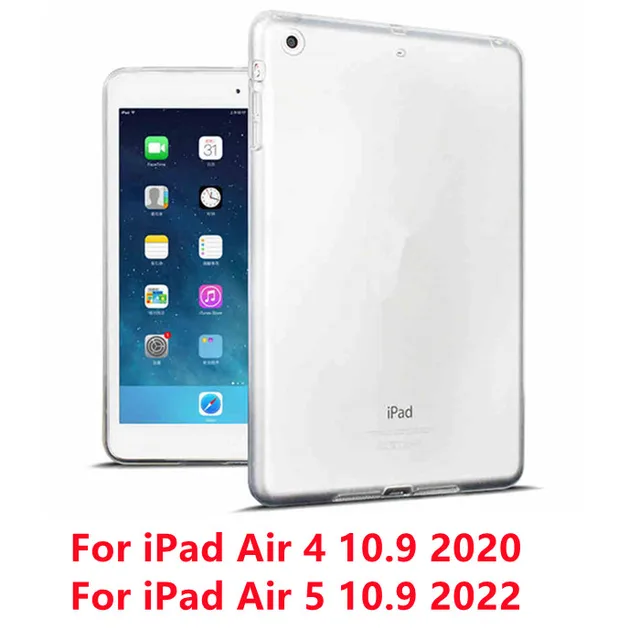 For New iPad 9.7 2017 2018 Case TPU Silicon Transparent Slim Cover for iPad Air 2 Air 1 Pro 10.5 Mini 2 3 4  Coque Capa Funda Air 4 2020