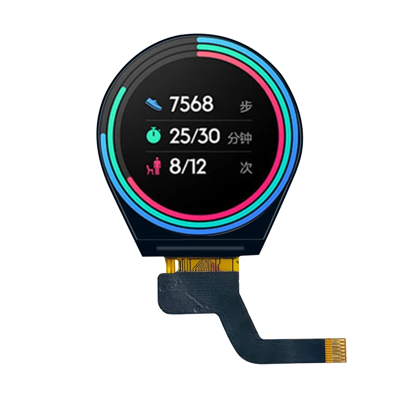 1.3 Inch IPS TFT 240*240 Round Lcd Display With 4-line 8bit Serial  Interface