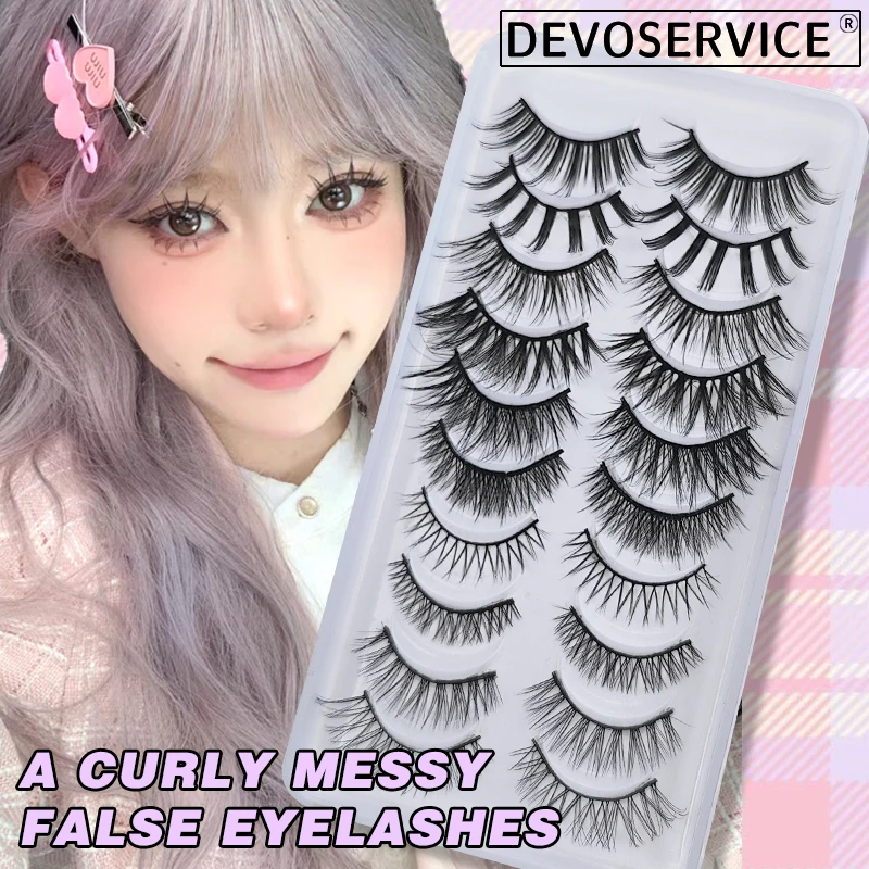 

Russian Lashes 10 Pairs Fluffy Mink Lash 3D False Eyelashes Volume Eye Lashes Makeup Fake Eyelash Full Stripe Lashes Extension