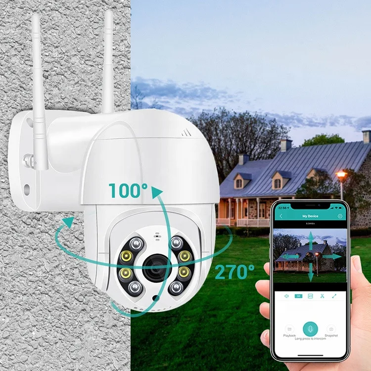 2MP 1080P iCsee APP Full Color AI Humanoid Detection Wireless PTZ IP Dome Camera Home Security Intercom CCTV Baby Monitor