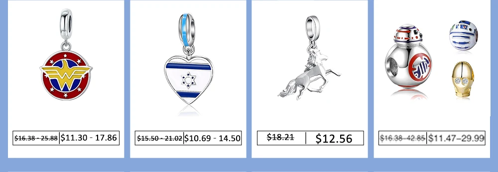 Xiaojing 925 Sterling Silver Heart Israel Flag Star of David Beads Charms for Women Fit Original European Bracelets Jewelry Gift engagement rings for women