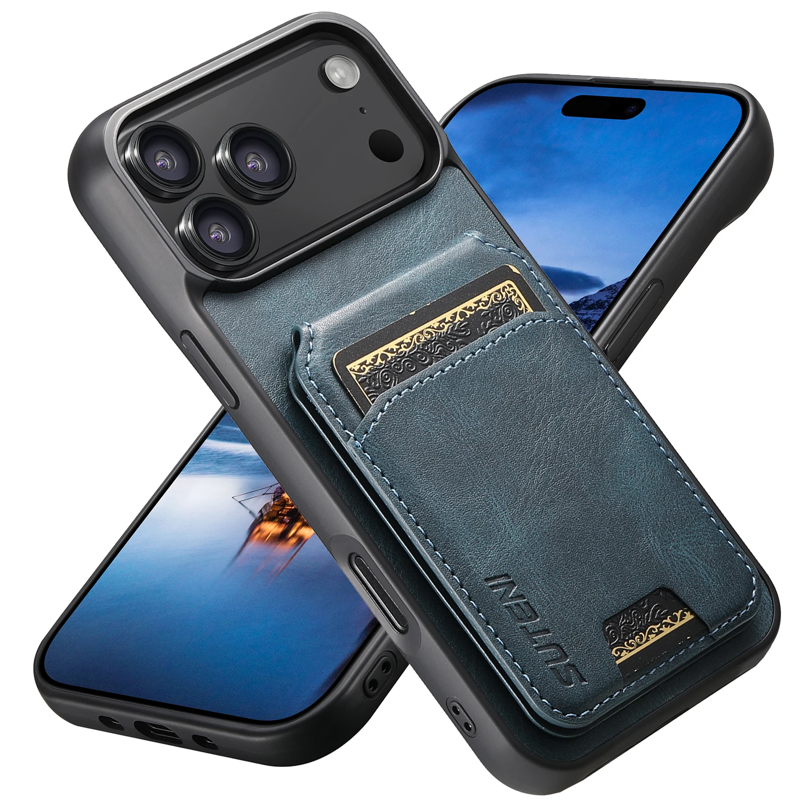 iPhone Leather Case with Card Holder & Stand 1