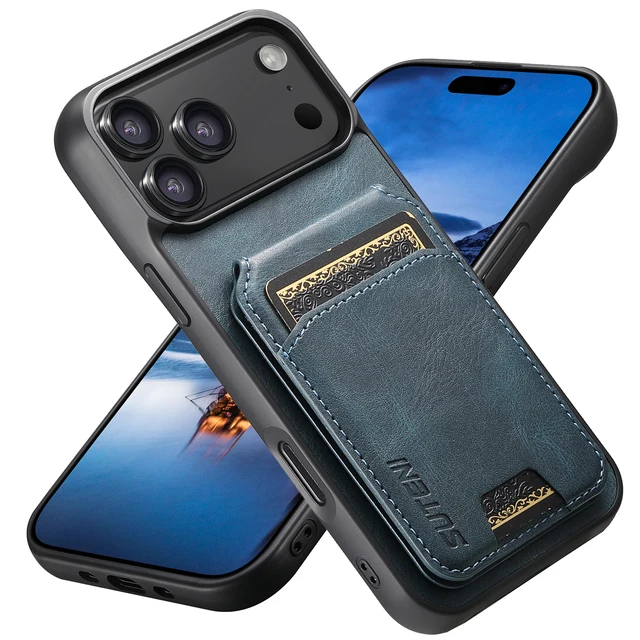 iPhone Leather Case with Card Holder & Stand 1
