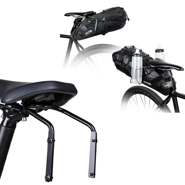 Aluminum Alloy Bike Saddle Extension Mount Stable Saddle Bag Stabilizer Multifunctional Water Bottle Bracket Bike Accessories Aluminum Alloy Bike Saddle Extension Mount Stable Saddle Bag Stabilizer Multifunctional Water Bottle Bracket Bike Accessories