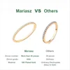 1/3PCS Thin Dainty Stackable Ring Mariasz Minimalist Full Eternity Band Cubic Zirconia Gold Color Plated Pave Rings for Women 3
