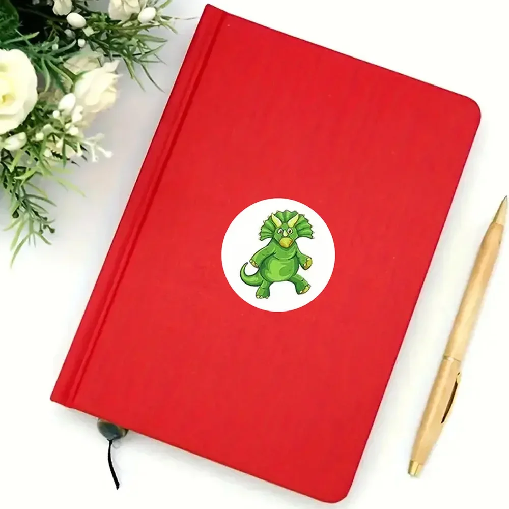 500pcs Round Dinosaur Stickers for Kids Classroom Teacher Reward School Supplies Animal Incentive Roll Stickers for Home