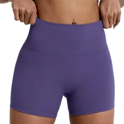 Women's High - Waist Butt - Lift Sports Shorts for Running, Gym, and Yoga (Violet)