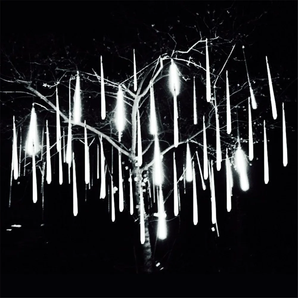thumbnail image 2 of Juego de 4/3/2/1 luces LED de lluvia de meteoritos para Año Nuevo 2025, lámpara decorativa navideña para jardín, árbol, boda, fiesta, decoración navideña, 2 of 5