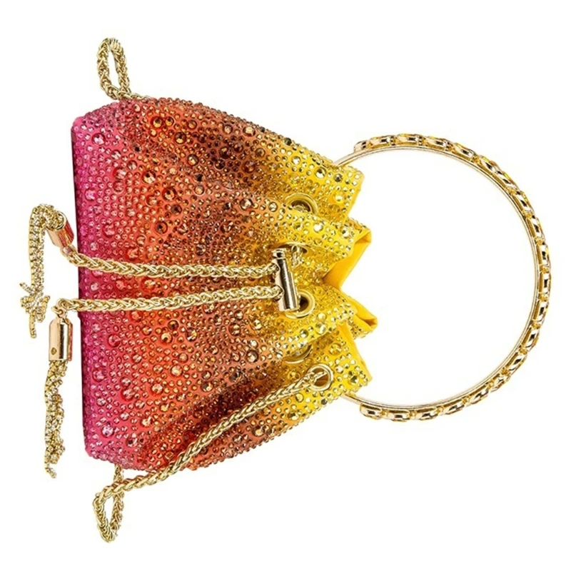 Functional Bucket Bag Women Evening Clutch Perfect for Parties and Nightclubs E74B