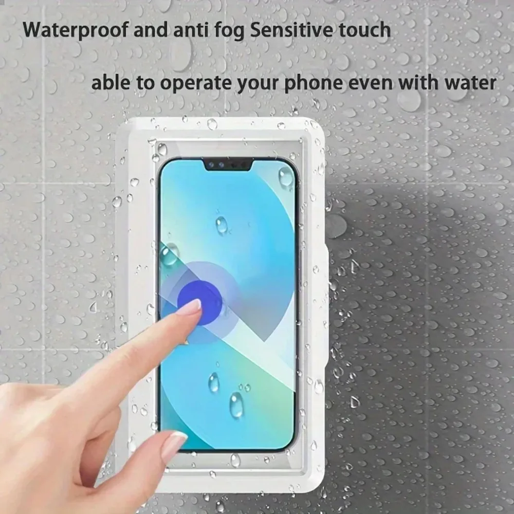 Waterproof & Anti-Fog 360° Rotating Bathroom Shower Phone Holder