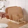 Multifunction Wooden Stand Rack Kitchen Dish Lid Drain Holder Organizer  Kitchen Sundries Rack Cups Shelf Table Book Display 4