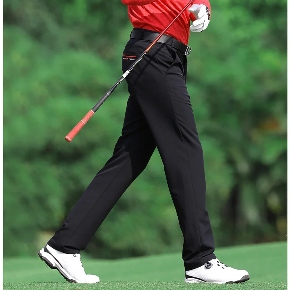 Men Golf Pants Spring Autumn High Elastic Sports Wear-resistant Golf Tennis Trousers Slim Fit Soft golf sports trousers