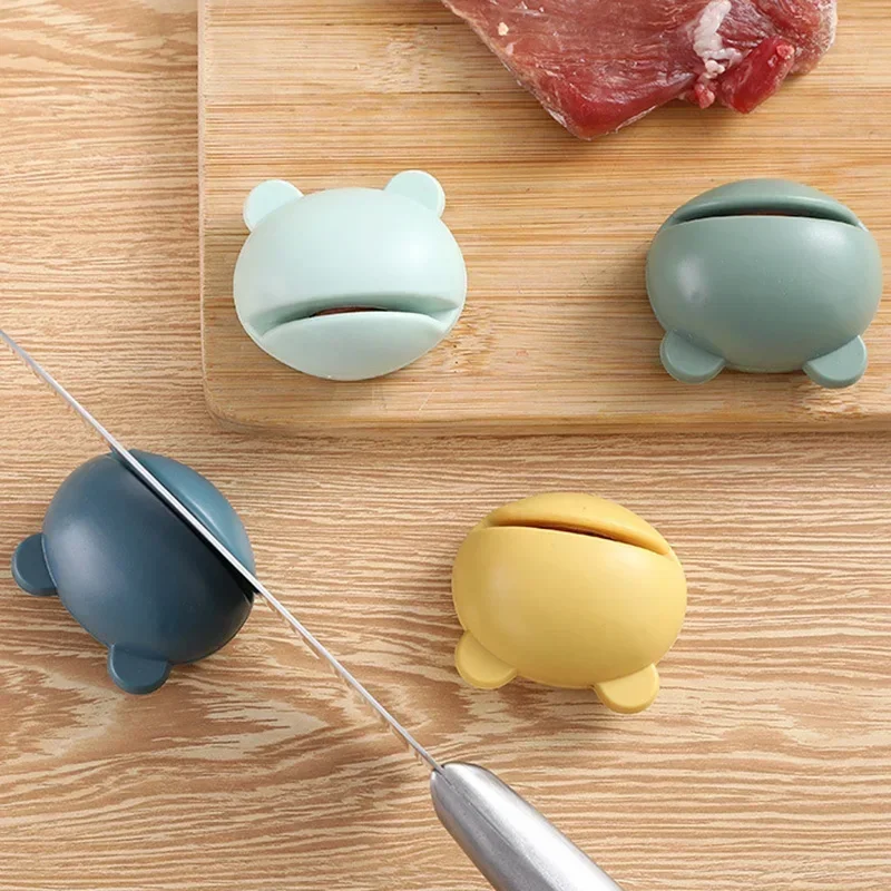 1PC Kitchen Household Sharpener Kitchen Knife Blade Outdoor Mini Portable Multifunction Sharpening Stone Cartoon Ear Frog Shaped