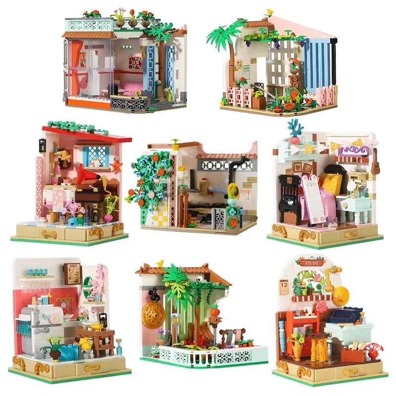 

2033 2034 2035 2036 2067 2068 2069 2070 2071 2072 2073 2074 Kids Building MINI Blocks Bricks Girls Toys Puzzle Flower House Gift