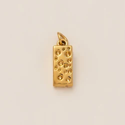 Minimalist Gourmet Style 18K Gold-Plated Pendant - Stainless Steel Jewelry Accessory (Style 6)