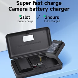 2280mAh NP-FZ100 NPFZ100 NP FZ100 Battery+Multi-Function Charger Case for Sony Alpha A7III A7R III A9 Alpha 9 A7R3 A6600 Camera