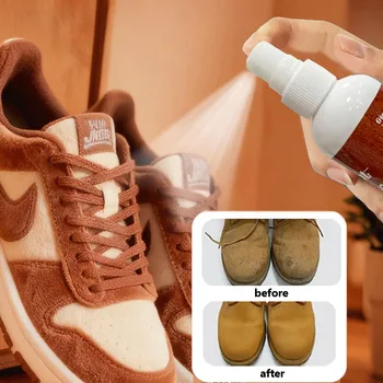 Kit Pulizia Scamosciato e Pelle per Auto e Scarpe con Spazzola, Protezione Impermeabile per Scarpe, Rimuove le Macchie, Ideale per Viaggi
