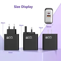 120W GaN USB C QC 3.0 Fast Charger Quick Charging PD Charger EU US UK Wall Power Adapter For iPhone Samsung Xiaomi Huawei iPad﻿﻿ 2