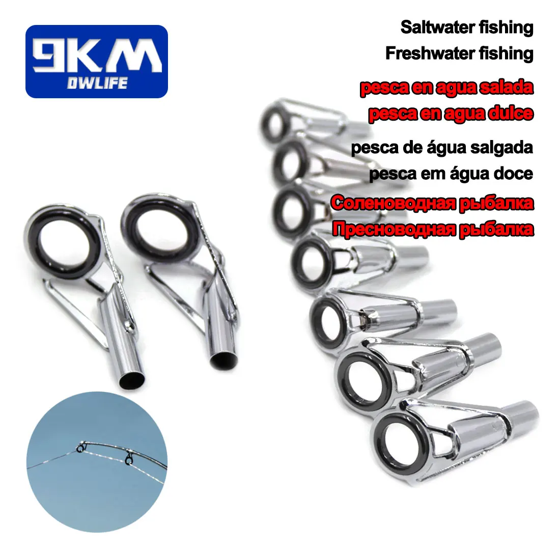 FishTrip Rod Repair Kit 85pcs Fishing Rod Tip Guide Repair Kit Double - View #4