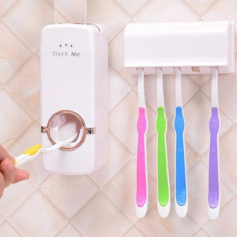 Toothbrush Holder Toothbrush Holder Wall Mount Toothbrush Rack Stand Hooks Suction Cup Tooth Brush Holder Household Tool Bathroom Accessories